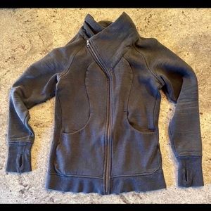 Lululemon diagonal zip fleece jacket